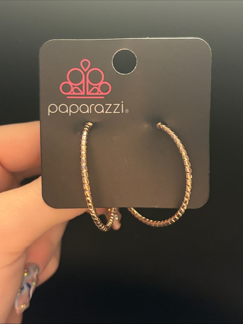Paparazzi Rose Gold Ripple Hoop Earrings